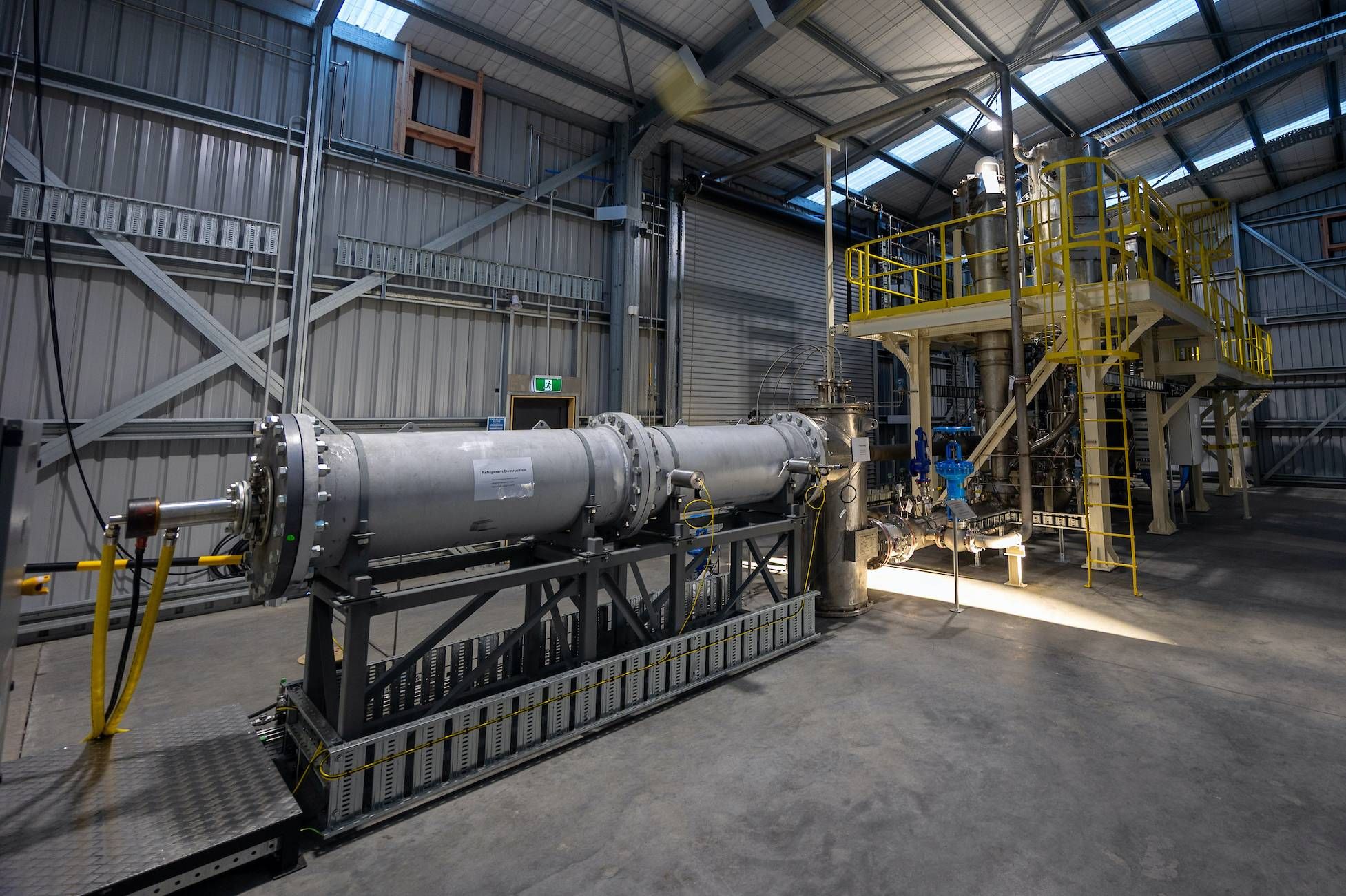 PyroGenesis' SPARC™ system, shown at the opening of New Zealand's National Refrigerant Destruction Facility. Photo: Jamie Troughton/Dscribe Media