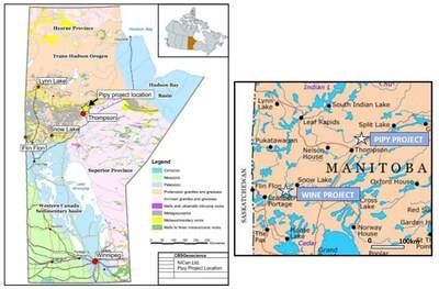 Figure 3: NiCAN's Project Locations in Manitoba, Canada (CNW Group/Nican Ltd.)