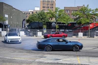 Dodge showcases the next generation of Dodge muscle at the 10th Mopar Heaven car show at Texas Motor Speedway on March 27-28, delivering a full throttle fan experience powered by SIXPACK fueled Dodge Charger Scat Pack Thrill Rides (shown here at the 2025 Roadkill Nights Powered by Dodge event).