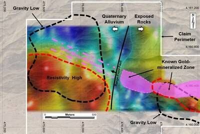 Figure 1 – Resistivity Depth Slice at a Depth of 50-100m with the Projected Gold-Mineralized Zone. (CNW Group/Black Mammoth Metals Corp)