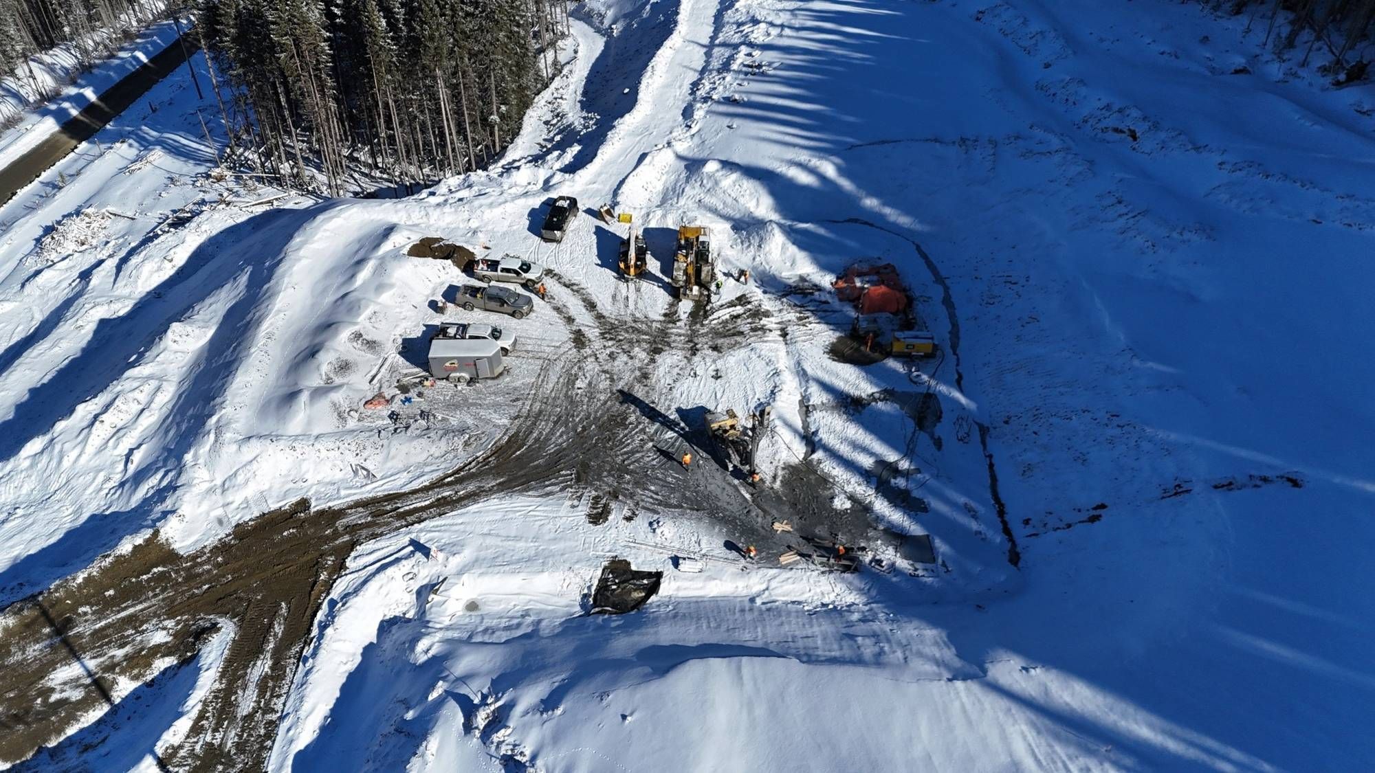 Figure 4: Lowhee Zone ventilation raise foundation drilling