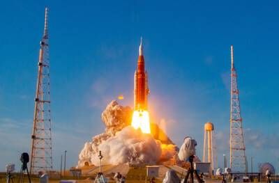 Artemis II launched from Kennedy Space Center on April 1, 2026 at 6:35 p.m. ET (Boeing Photo).