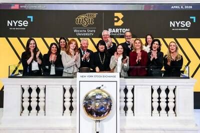 Wichita State University's Barton School of Business rang the closing bell yesterday