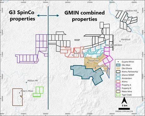 Location of the Acquired Properties and G3 SpinCo Properties