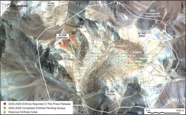 Location Map of Drill Holes Completed in the 2025/2026 Field Season