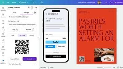 PayPal QR Code in Canva Example