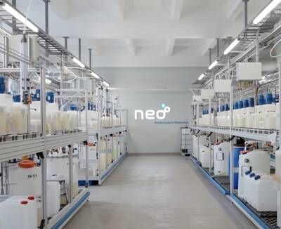 Photo of Neo's Silmet heavy rare earth separation line. (CNW Group/Neo Performance Materials, Inc.)