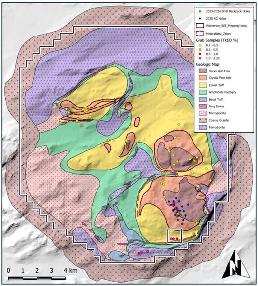 Local geologic map of the Nuiklavik Caldera Complex.