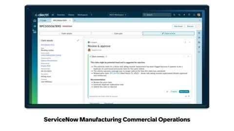 ServiceNow Manufacturing Commercial Operations