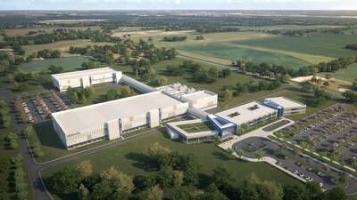 Rendering of AbbVie's new 185-manufacturing campus in Durham, N.C.