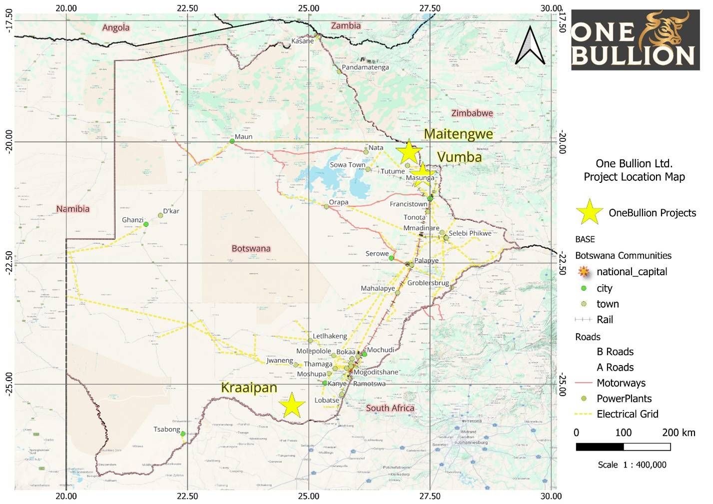 One Bullion Project Location Map