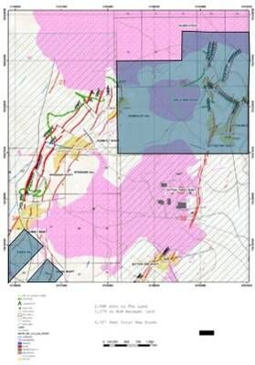 Figure 1: Claims shown in blue. (CNW Group/Blue Moon Metals)