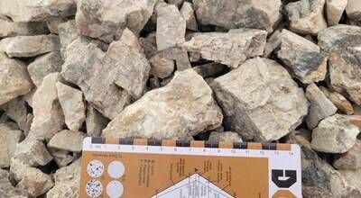 Figure 5: Crushed spodumene pegmatite ready for shipment to the SGS (Lakefield) facility in Ontario for DMS processing with a head-grade assaying 3.61% Li2O (CNW Group/PMET Resources Inc.)
