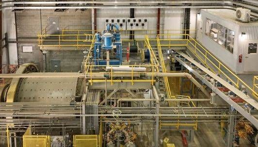 Process plant infrastructure at Bunker Hill advancing toward commissioning, supporting the planned June restart