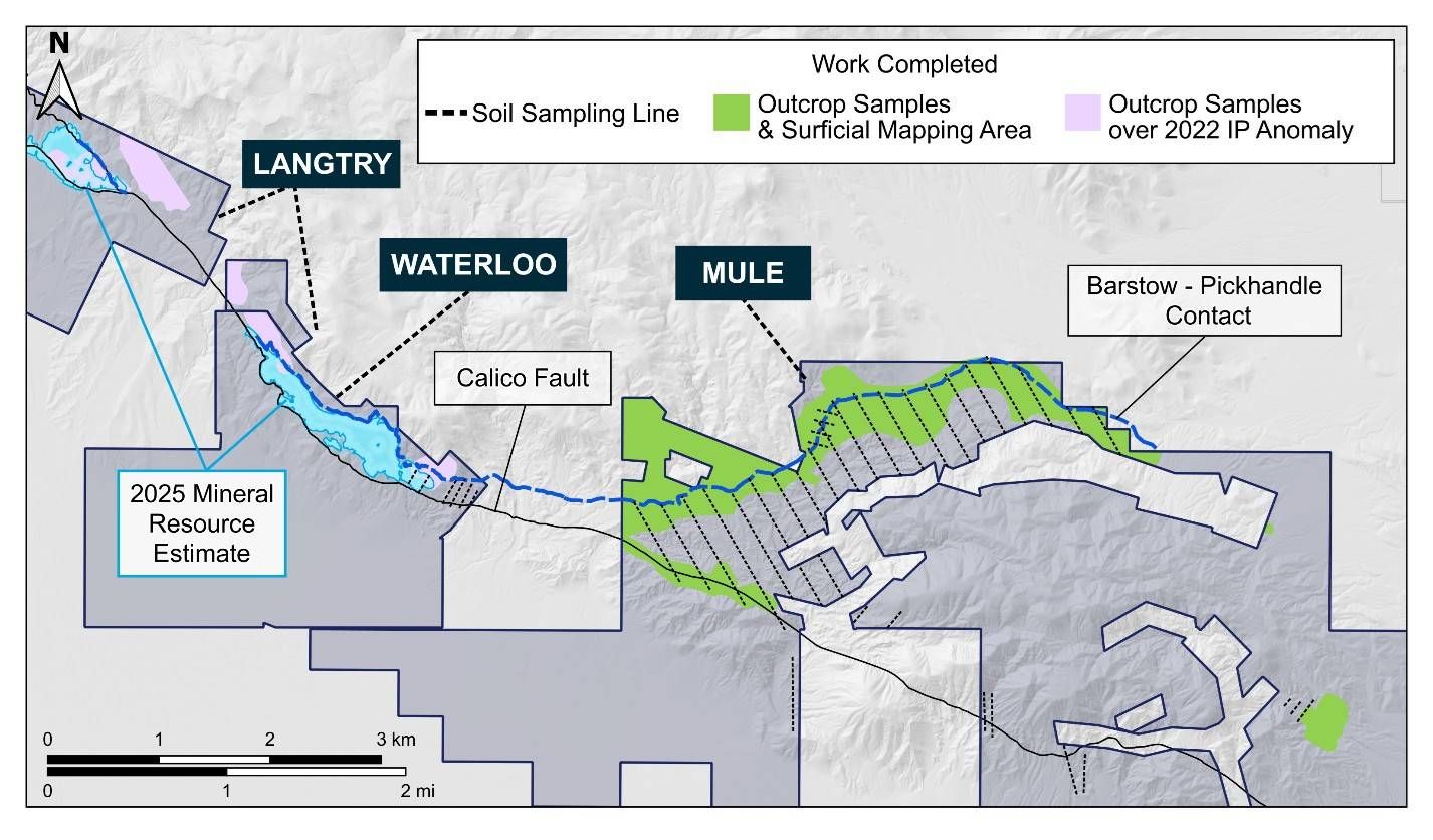 Location of the Sampling and Mapping Program, Calico