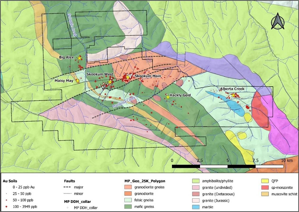 Mariposa geology and mineralization.