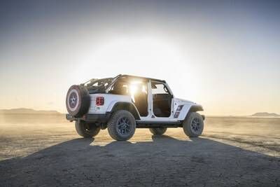 The 2026 Jeep® Wrangler America250 edition marks the seventh drop in the Jeep brand's Twelve 4 Twelve series, celebrating 250 years of American grit with bold red, white and blue design and Trail Rated capability.