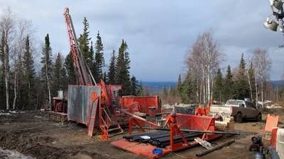 Figure 1 - Alloy Drilling collared in and drilling on Livengood Gold Project May 6, 2026 (CNW Group/International Tower Hill Mines Ltd.)