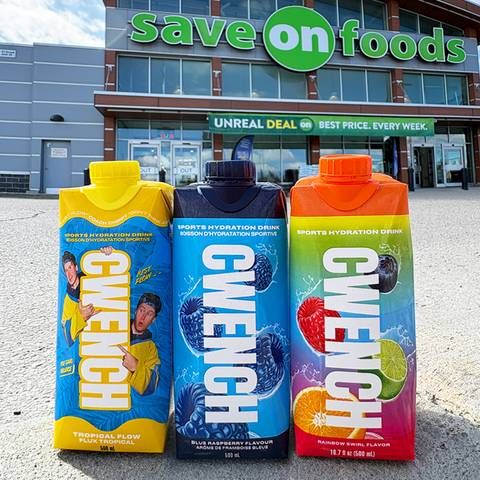 CWENCH Hydration is now available at 170 Save-On-Foods locations across Western Canada.