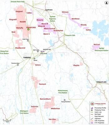 Canada Nickel - Timmins Nickel District (CNW Group/Canada Nickel Company Inc.) Canada Nickel - Timmins Nickel District (CNW Group/Canada Nickel Company Inc.)