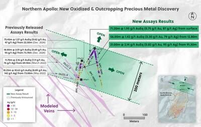 Figure 1: Plan View of the Apollo System Highlighting Drill Holes Announced in this Release (CNW Group/Collective Mining Ltd.) Figure 1: Plan View of the Apollo System Highlighting Drill Holes Announced in this Release (CNW Group/Collective Mining Ltd.)