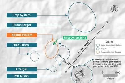 Figure 2: Plan View of the Guayabales Project Highlighting the Apollo System (CNW Group/Collective Mining Ltd.) Figure 2: Plan View of the Guayabales Project Highlighting the Apollo System (CNW Group/Collective Mining Ltd.)