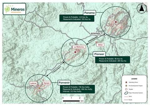 Figure 1. Location Initial 2026 Drill Results at Nicaragua Property