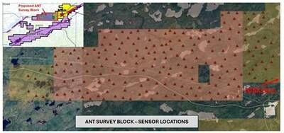 Figure 3 – Location of Ambient Noise Tomography (ANT) survey over Nisk Far West Zones (CNW Group/Power Metallic Mines Inc.)