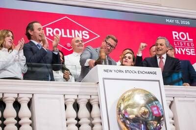 Rollins President rang the closing bell yesterday
