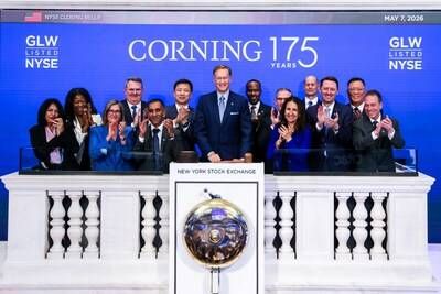 Corning at NYSE to celebrate 175th anniversary