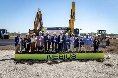 State and local leaders, development partners, and community members joined company representatives at the Nebius Independence, Missouri groundbreaking ceremony on May 12, 2026.