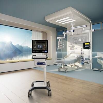 The ICU ventilator combines modularity, ease of use, mobility, and advanced features for customized patient ventilation therapy.