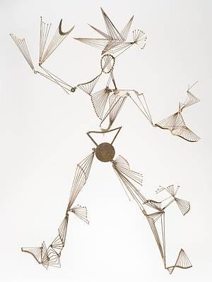 ALICE RAHON, Chenecey-Buillon, France, 1904 – Mexico City 1987, Juggler, 1946, Brass, gold paint, 69 x 49 x 8 cm, Purchase, Horsley and Annie Townsend Bequest