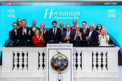 Hovnanian Enterprises at the NYSE on June 17th.