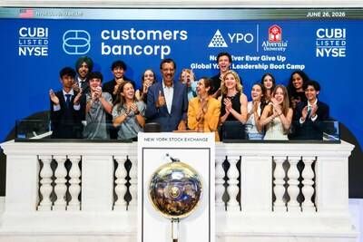 Customers Bancorp at the NYSE on June 26.