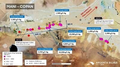Sat image of Mani Copan (CNW Group/Argenta Silver Corp.)