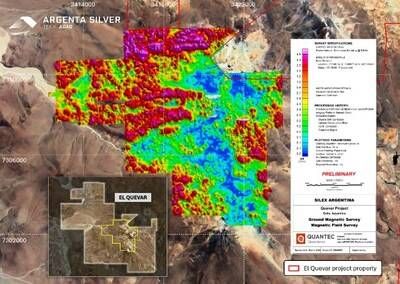 Ground Magnetics geophysical survey (CNW Group/Argenta Silver Corp.)