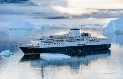 The Ocean Endeavour is rated 1B for ice conditions up to 0.3 meters
