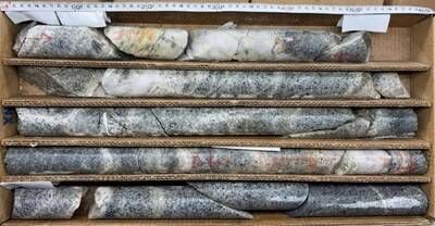 Figure 3. NM-35 - 123.0-125.5m – Normal light (CNW Group/Blue Moon Metals) Figure 3. NM-35 - 123.0-125.5m – Normal light (CNW Group/Blue Moon Metals)