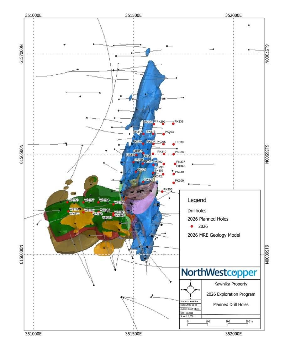 Plan View of 2026 Drill Hole Locations