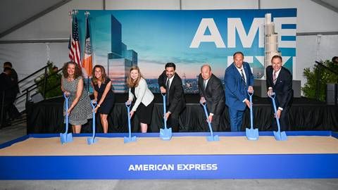 Speakers at the American Express Tower groundbreaking ceremony.