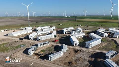 Project Kati 1 is Soluna's 83 MW wind-powered data center in Willacy County, Texas.