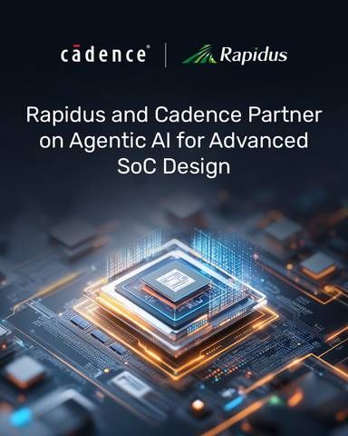 The joint effort combines Rapidus' AI-native design and manufacturing ecosystem for advanced-node semiconductors with Cadence's agentic AI design orchestration technology to help design teams improve productivity, accelerate time to market and enhance design quality across the SoC design lifecycle.
