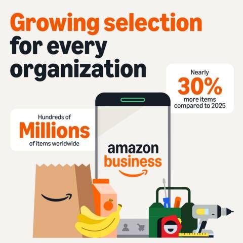 Growing selection for every organization with Amazon Business.