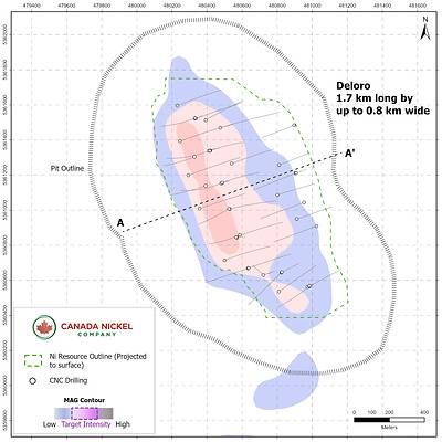 Figure 5. Plan View of Deloro Nickel Sulphide Resources, Deloro Nickel Sulphide Project, Ontario.