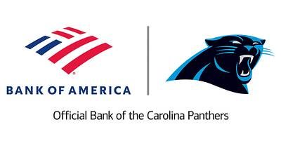 Bank of America Official Bank of the Carolina Panthers logo