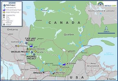 Figure 2 – Power Metals Corp Project Location Map