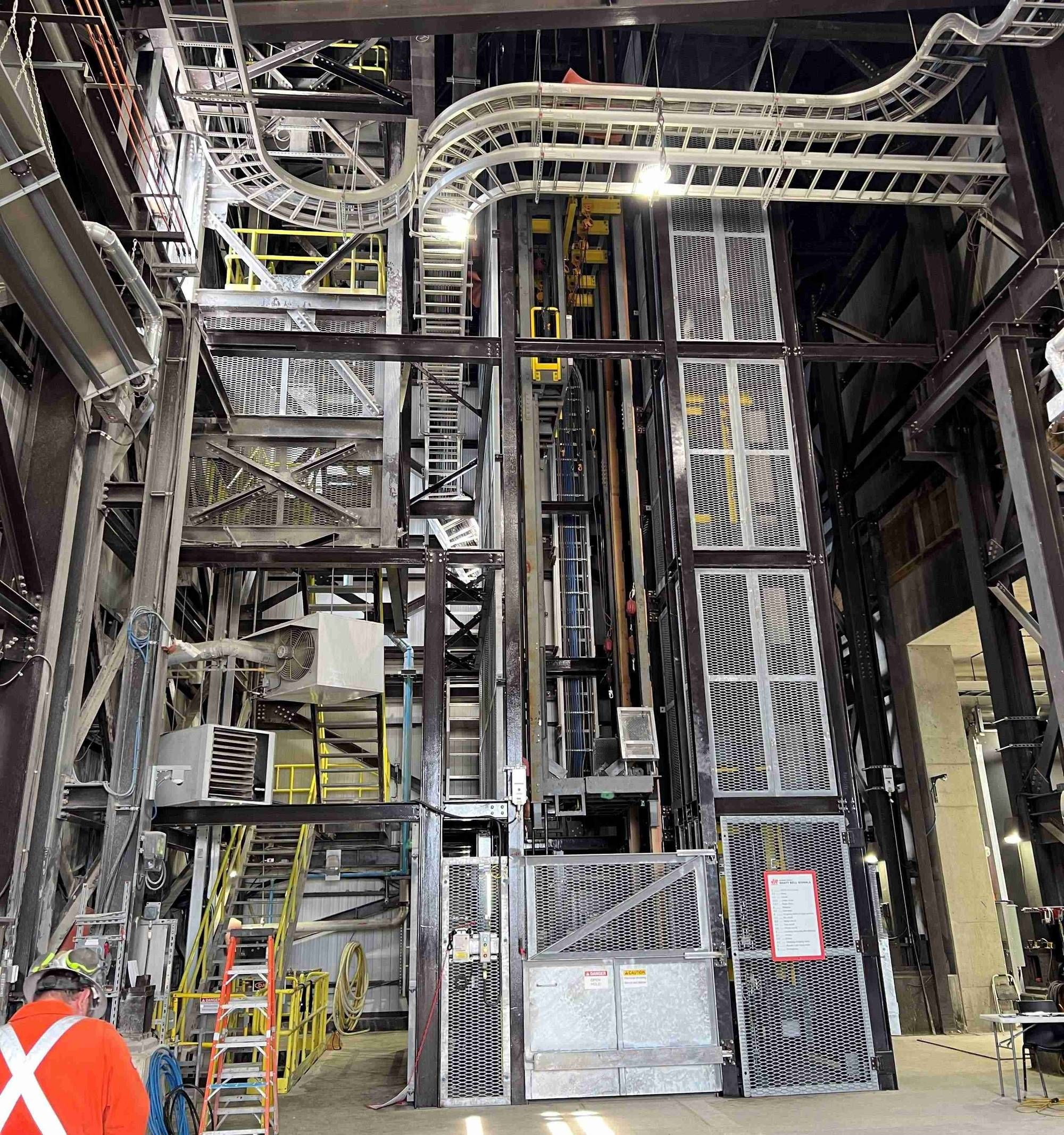 Headframe changeover from sinking to equipping - July 2026