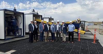 Left to right: Idaho Governor Brad Little, INL Director John Wagner, Idaho Lt. Governor Scott Bedke, Idaho Congressman Mike Simpson, Perpetua CEO Jon Cherry, Perpetua CFO Mark Murchison, Bob Fox (INL), Daniel Flynn (US Army)