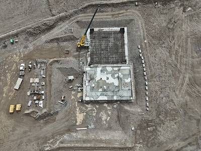 Figure 2 – First concrete pour for EP2 ball mill foundation – July 2026 Figure 2 – First concrete pour for EP2 ball mill foundation – July 2026